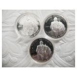 Three 1982 S silver proof half dollars encapsulate
