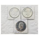 3 San Francisco Mint silver Eisenhower dollars