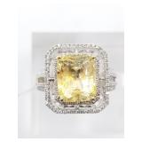 18kt Two tone gold rare natural unheated sapphire