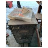 Two drawer metal filing cabinet and metric fastene