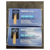 Lot of ammo:  Two 20 round boxes of .303 British 1