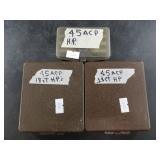 Lot of ammo:42 Mixed rounds of .45 ACP hollow poin