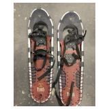Pair of metal snow shoes