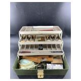 Plano brand tackle box with assorted wood working