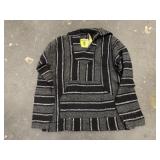 Machine made black and gray sweater, size large
