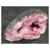 Dyed geode half about 4" diameter