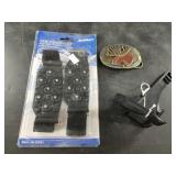 Mixed lot with belt buckle and ice grabbers