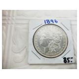 Morgan silver dollar 1896   removed from a coin be