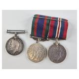 3 English and Canadian service medals: WWI service