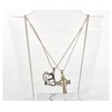 2 Sterling silver necklaces, total weight is 5.7 g