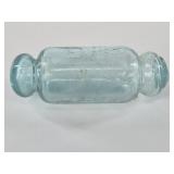 Rolling pin shaped glass fishing net float