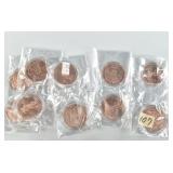 Five 1 troy oz. fine copper rounds unc.