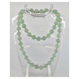 Stunning jade necklace featuring large polished be
