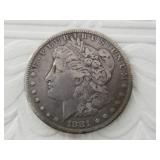 Morgan silver dollar 1881 S