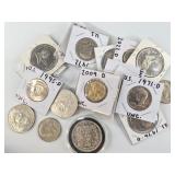 Large variety of coins: beautiful silver-plate fre