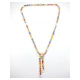 14kt Two tone gold natural multicolored sapphire a