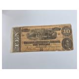 1864 Confederate States of America $10 note Richmo