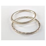 2 Sterling silver bracelets, 23.5 grams total