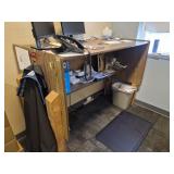 Modified standing desk. This office desk has been