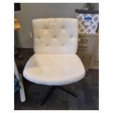 Large upholstered swivel chair, minor ware but ove
