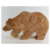 Fabulous grizzly bear silhouette carved from large