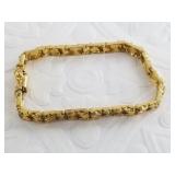 Sterling silver chain link bracelet, gold plated,