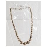Antique silver bead necklace, total weight of 12 g