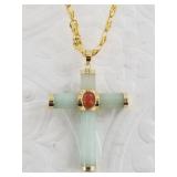 Gold necklace marked 21k total weight is 23g