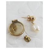 Small mixed lot of assorted gold jewelry, estimate