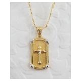 Gold necklace marked 18k total weight is 5.5