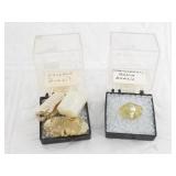 2 Displayed specimens of Chrysoberyl Bahia, and eu