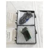 2 Displayed specimens of  Hematite and quartz and