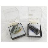 2 Displayed specimens of  Muscovite and Bescloizit
