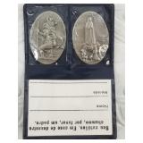 2 Medal Catholic identification booklet in Portugu