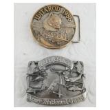 2 Assorted Alaskan belt buckles