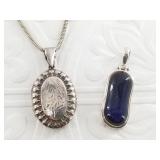 Sterling silver necklace and locket with an additi
