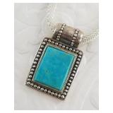 Sterling silver necklace, pendant is sterling and