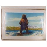 Fred Machetanz signed and numbered print, "Fishing