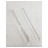 2 Faceted cut  glass or crystal