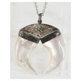 Beautiful vintage sterling silver and mother of pe