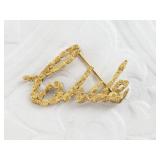 2.43 grams Gold nuggeted souvenir of Chile, lapel