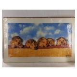 Fred Machetanz, "The Grass is always Greener" sign