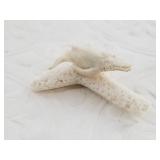 Moose antler carving of a whale set on top of a ni