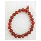 Beautiful agate beaded stretch bracelet, 8mm diame