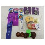 Large lot of Rondy buttons and ribbons