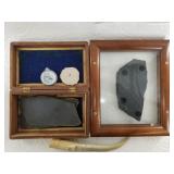 Lot with carved Keepsake box, several pieces of sl