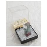 Displayed specimen of Tourmaline, and pederneira f