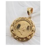 Gold pendant marked 18k total weight is 3.5g