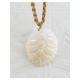 Fabulous Hawaiian pendant carved from a sperm whal