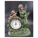 Resin mantle clock, battery required